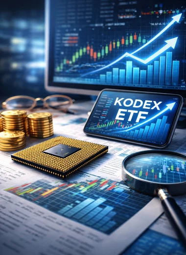 KODEX 반도체 ETF 수익률과 반도체 투자 흐름을 표현한 이미지
