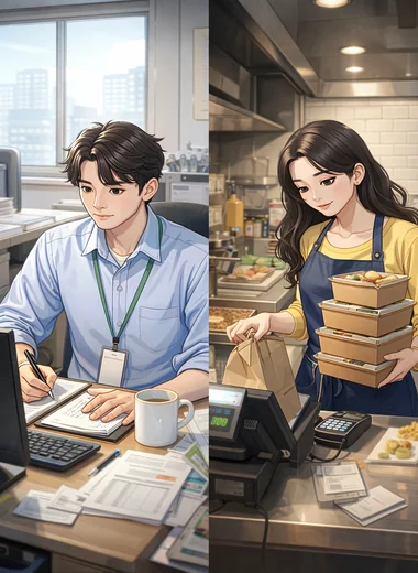 청년내일저축계좌 관련 안내에 어울리는 열심히 일하는 청년들의 현실적인 근무 모습